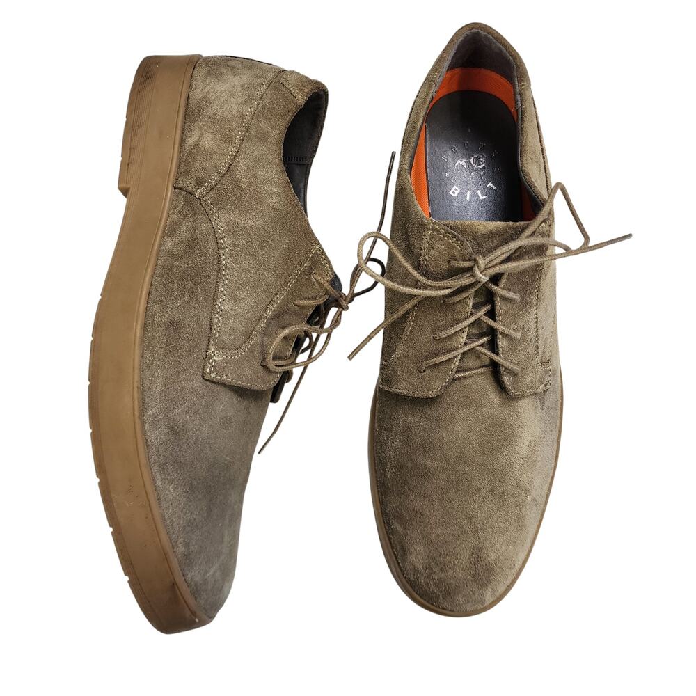 George Brown BILT Mens Sherman Derby Suede Lace Up‎ Shoe Size 11 Brown Casual